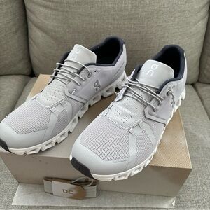 Sold NWT On Cloud 5, Glacier White, Extra Laces, Men’s US 14m